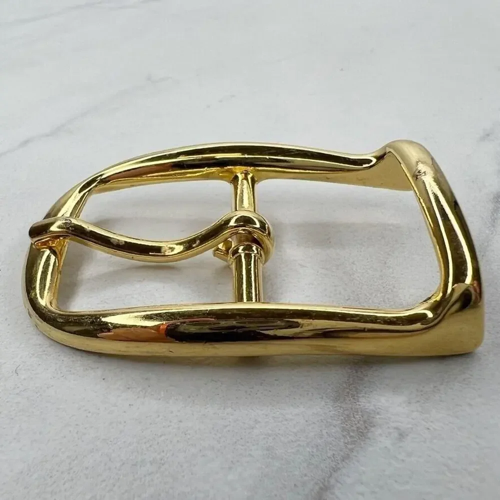 Vintage Gold Tone Simple Basic Belt Buckle for up to 1 Inch Belt